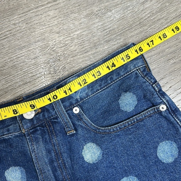 NEW Madewell The Perfect Jean Shorts Polka Dot Edition 100% Cotton Blue Sz 28 - Picture 5 of 10